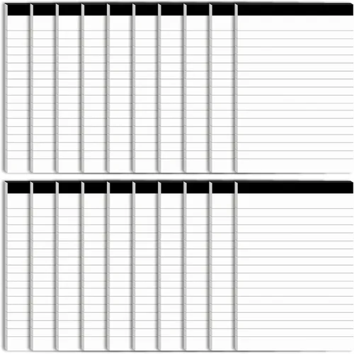Vista 8 de 6 blocs de notas perforados con rayas universitarias, bloc de notas de escritura de 4 x 6 pulgadas para planificación diaria, bloc de notas pequeños