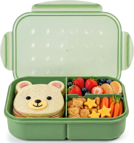 Vista 17 de MISS BIG® Fiambrera estilo bento,Fiambrera estilo bento para niños,Fiambrera para niños,Fiambrera para niños a prueba de fugas,Contenedores