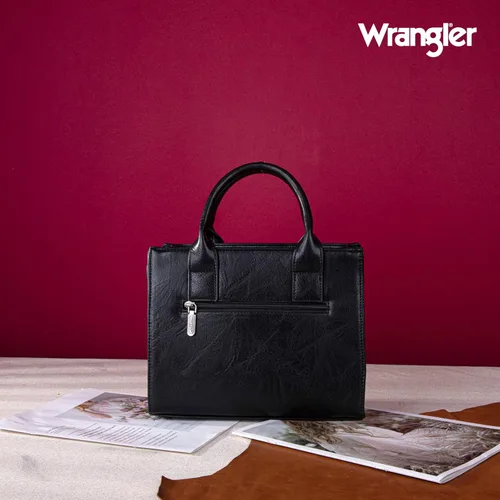 Vista 4 de Wrangler Bolso de mano para mujer, bolso de mano de cuero con correa, bolso de hombro para mujer