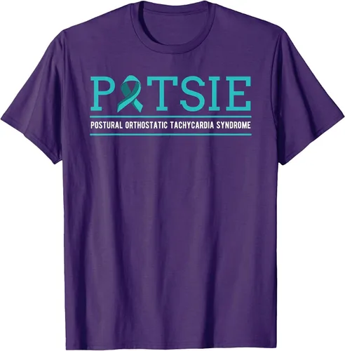 Vista 83 de POTS Dysautonomia Turquoise Ribbon Autonomic Dysfunction T-Shirt Asphalt Grey
