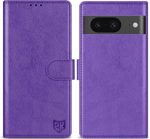 Vista 28 de ZZXX Funda tipo cartera para Google Pixel 8 con bloqueo RFID, ranura para tarjetas, función atril, cierre magnético, funda protectora de cuero