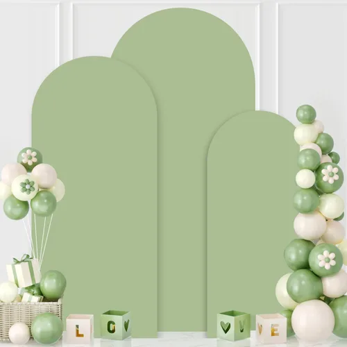 Vista 9 de MODFUNS Cubierta de Arco de Boda de 6 pies Beige de Spandex Cubiertas de Arco Chiara Cubierta de Telón de Fondo de Arco para Cubiertas de Arco Telón