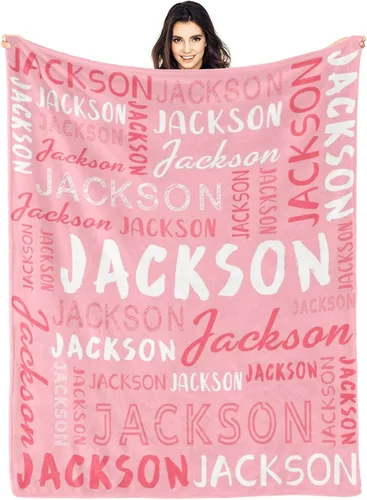 Vista 26 de Manta personalizada con nombre, manta personalizada con nombre y texto para adultos, niños, cumpleaños, Navidad, Día de la Madre, Padre, Día de San