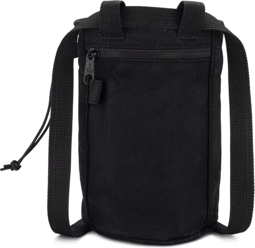 Vista 2 de Oso Supply Co - Bolsa de tiza de lona encerada para escalada en roca, cubo de tiza para escalada en roca con cinturón, impermeable, bolsillo