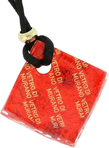 Vista 5 de GlassOfVenice - Juego de collar y pendientes de cristal de Murano con reflejos venecianos - oro rojo