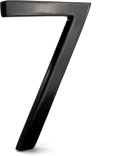 Vista 3 de Montague Metal Products MHN-08-F-BK1-7 Número de casa flotante, 8 x 5.88 x 0.375 pulgadas, negro