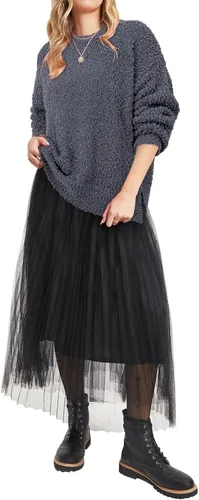 Vista 5 de StunShow Suéter de manga larga con abertura lateral para mujer, suéter de gran tamaño para otoño (S-3XL)