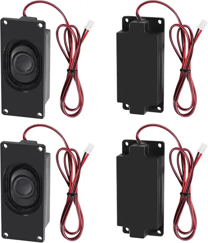 Vista 8 de 4 piezas de altavoz mini de 4 ohmios, 3 vatios, altavoz micro para Arduino con longitud de línea de 11 mm, terminal JST-PH2.0mm de 2 pines