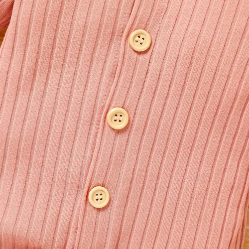 Vista 5 de GRNSHTS Conjunto de ropa para bebé recién nacida, mameluco con estampado de letras, sombrero+diadema para llegar a casa