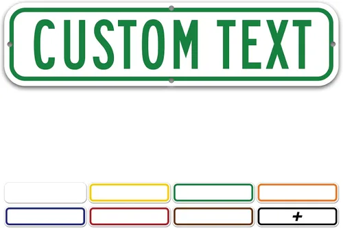 Vista 12 de My Sign Center - Letrero de calle personalizado, 8 colores, opción reflectante, opciones de montaje, 4 x 18 pulgadas, grueso libre de óxido, Estados