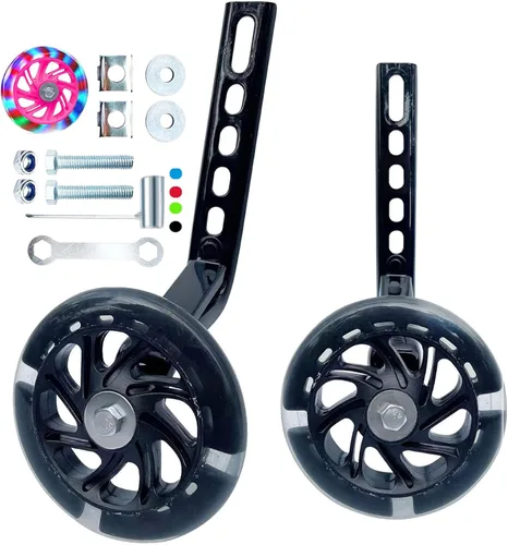 Vista 13 de Ruedas de entrenamiento para bicicleta, rueda de silencio flash compatible con bicicletas de 12 a 20 pulgadas, 1 par
