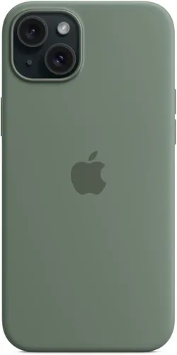 Vista 4 de Apple Funda de silicona para iPhone 15 Plus con MagSafe - Cypress - MT183ZM/A