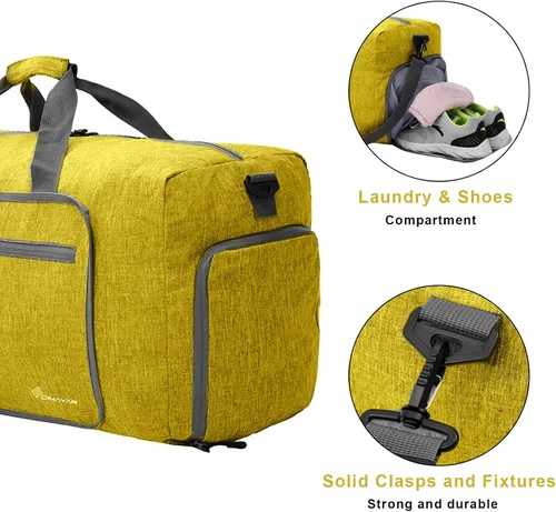Vista 3 de Bolsa de viaje con compartimento para zapatos, unisex, resistente al agua