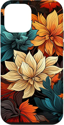 Vista 16 de Red and Orange Autumn Colors Fall Leaves Floral Pattern Case for iPhone 17