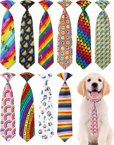 Vista 25 de PET SHOW Paquete de 10 corbatas para perros de feliz cumpleaños, XS
