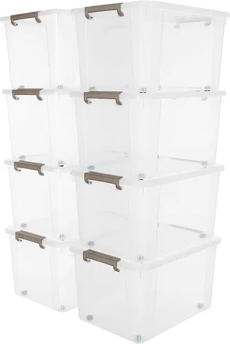Vista 14 de Citylife - Paquete de 2 cubos de almacenamiento de plástico transparente