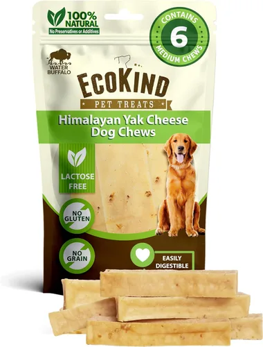 Vista 35 de EcoKind Premium Gold Yak Cheese Masticables para Perros del Himalaya, golosinas saludables para perros pequeños, totalmente naturales, masticables