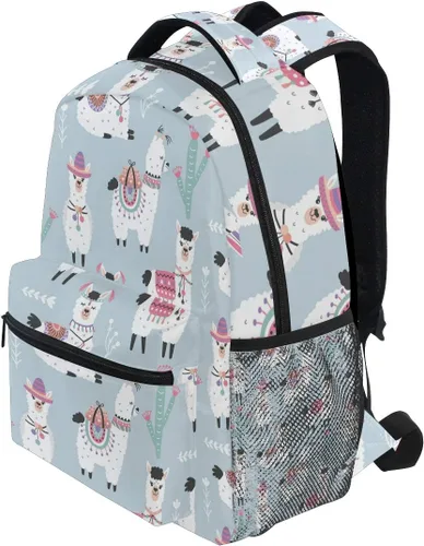 Vista 3 de senya Mochila escolar de piña rosa para estudiantes, adolescentes y niñas, Patrón 2, Mochilas Daypack