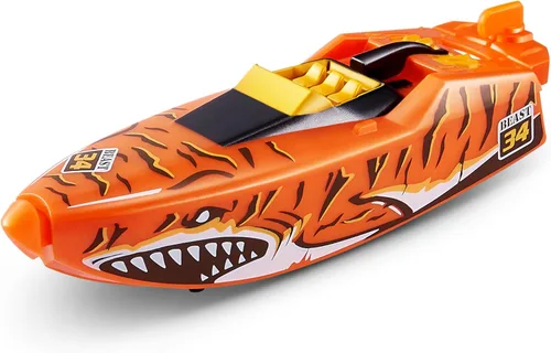 Vista 3 de Robo Alive Robo Boats, Tiburón Tigre y Tiburón Robo, Pack de 2, por ZURU - Juguete de barco activado por agua, (Exclusivo de Amazon)