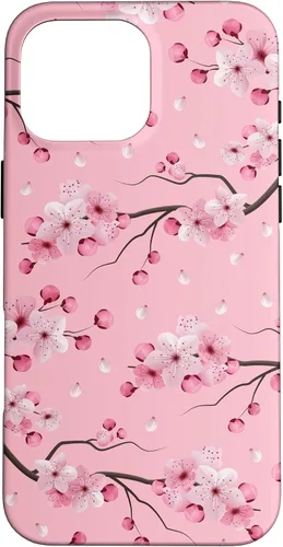 Vista 19 de Japanese Cherry Blossom Floral Flower Pattern Pastel Pink Case for iPhone 17