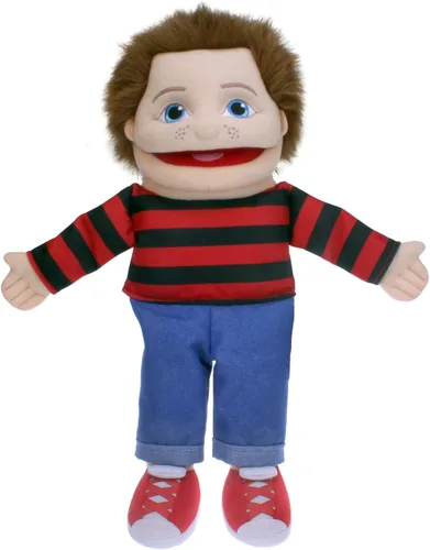 Vista 2 de The Puppet Company Marioneta de mano de tamaño mediano Puppet Buddies Boy - Tono de piel claro