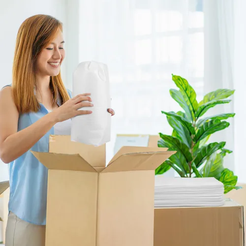 Vista 7 de STOBOK 100 Uds. Sobres de burbujas acolchados sobres de placas de relleno de algodón Embalaje de papel de embalaje suministros para bolsas de envío