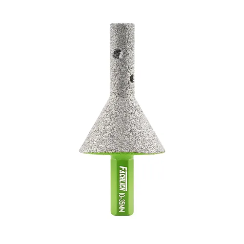 Vista 33 de Broca de fresado de biselado de diamante - Broca de cono de azulejos Biselado 4/5" vástago hexagonal 20MM Granito Agujeros de ampliación de mármol