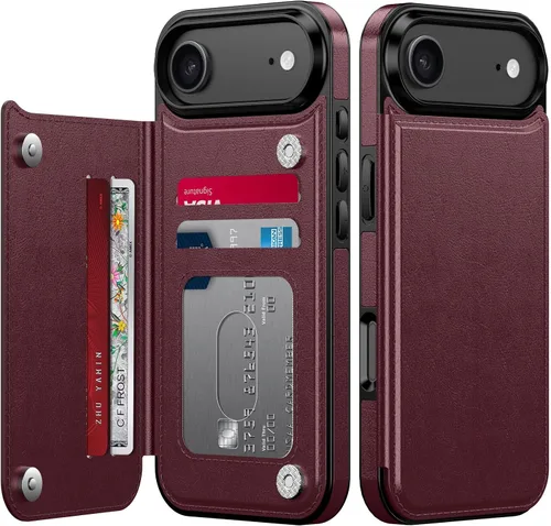 Vista 276 de LETO para iPhone 15 Pro Funda tipo cartera - Tapa tipo folio con patada - Diseños de moda - Tarjetero - Funda protectora para mujeres y niñas - 6.1
