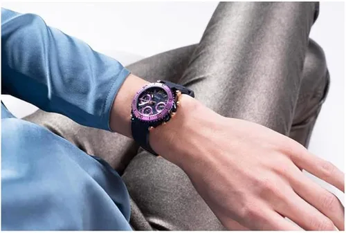 Vista 7 de GUESS Cosmic Collection Reloj analógico con esfera azul para mujer GW0466L2 azul Azul