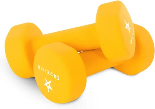 Vista 23 de Yes4All Neoprene Dumbbells, Pairs and Sets with Rack for Home Workouts A. Púrpura