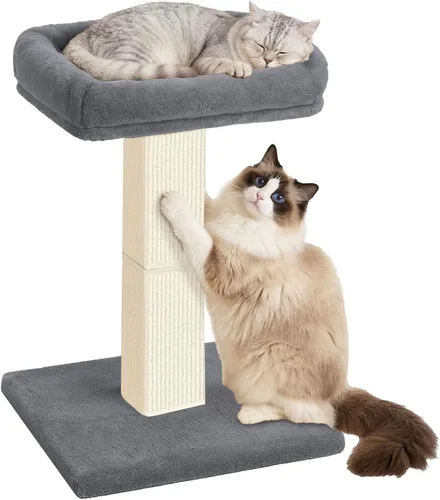 Vista 10 de AGYM Rascador para gatos, rascador para gatos de 32 pulgadas con percha de felpa grande, sisal y poste rascador de alfombra, postes verticales