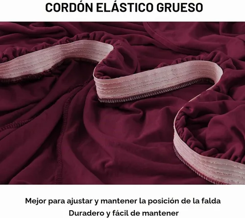 Vista 4 de NICEEC Funda para sofá biplaza, súper suave, 1 pieza, color rojo vino, elástica, universal, de elastano, para sala de estar, fácil ajuste, lavable
