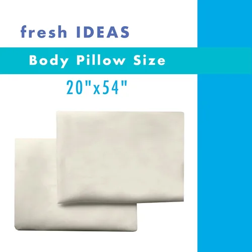 Vista 5 de Fresh Ideas Funda de almohada corporal de microfibra, 20 x 54 pulgadas, marfil, paquete de 2