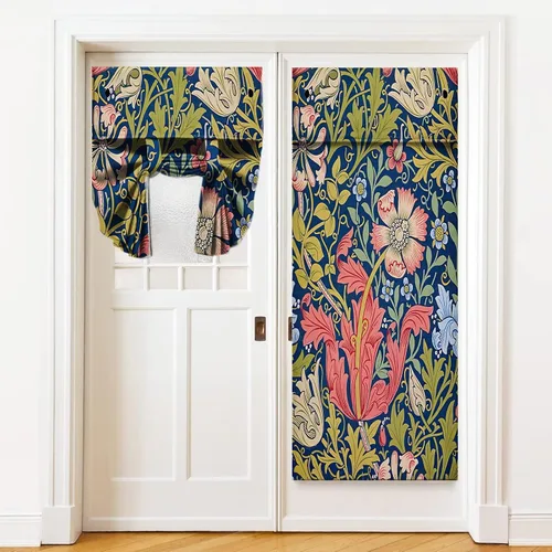 Vista 38 de Cortinas de puerta negras y rojas para ventanas de puerta, estampado de leopardo y cebra, cortinas de ventana para puerta de vidrio francesa