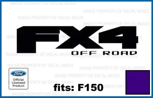 Vista 9 de FX4 Offroad Black (brillo) Calcomanías adhesivas compatibles con Ford F150 troquelado (2015-2020) - CB_Solid (juego de 2) con licencia oficial Negro