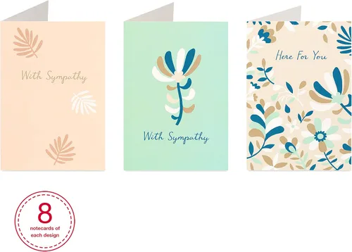Vista 3 de American Greetings Surtido de tarjetas de condolencias, 6 diseños inspirados en la naturaleza (48 unidades)