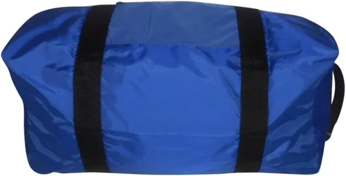 Vista 3 de Bolsa deportiva para gimnasio o viaje con bolsillo lateral para llaves, identificación y teléfono celular fabricado en Estados Unidos., Azul, Casual