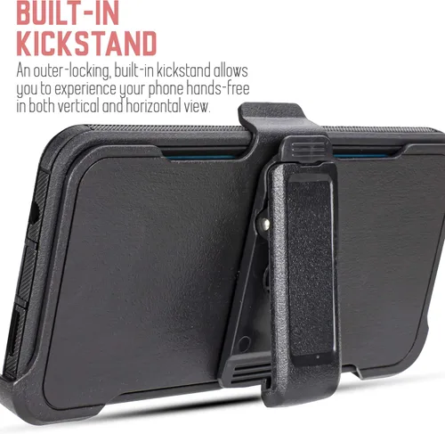 Vista 5 de Funda para Samsung Galaxy A51 con clip para cinturón, funda resistente a prueba de golpes [protector de pantalla integrado] compatible con fundas