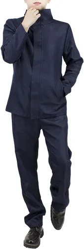 Vista 7 de DigiTizerArt Disfraz de anime para hombre, uniforme de cosplay, disfraz de Halloween, uniforme con máscara de ojos vendados