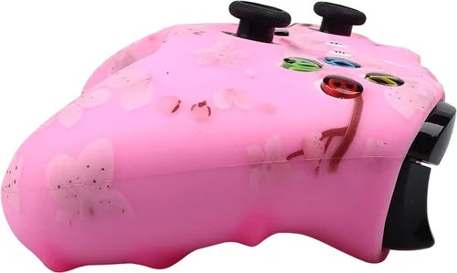 Vista 6 de RALAN Cherry Blossoms Skin , Sakura Silicone Controller Cover Skin Protector Compatible for Xbox Ones Controller
