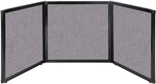 Vista 34 de Versare Pantalla plegable de mesa Partición de 3 paneles Divisor de espacio de trabajo portátil ligero Negro 78 x 24 pulgadas
