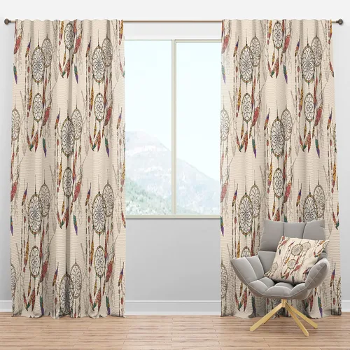 Vista 19 de DesignQ Panel de cortina bohemio y ecléctico 'Ethnic Pattern', 18645, 52x90, (abstracto-bohemio)