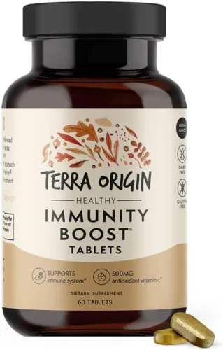 Vista 9 de TERRA ORIGIN Tabletas de refuerzo de la inmunidad Suplemento de apoyo inmunológico 9 en 1 para adultos con vitamina C antioxidante 30