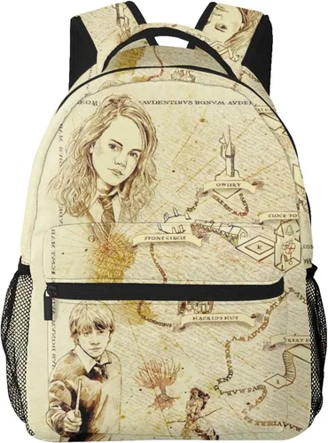 Vista 6 de Njinalw Mochilas de hombro de poliéster de anime, bolsa casual de viaje al aire libre, regalos para fanáticos del juego, Mochila casual 2