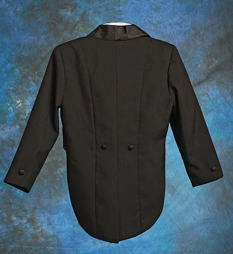 Vista 3 de Lito Angels Traje clásico de esmoquin con colas para niños de 5 piezas Negro (Cummerbund)