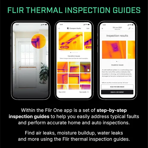 Vista 7 de FLIR Edge - Cámara térmica inalámbrica Bluetooth para teléfonos inteligentes, compatible con todos los dispositivos iOS y Android, resolución súper