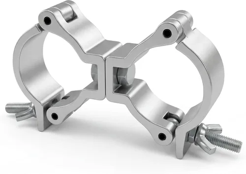 Vista 20 de Abrazadera de iluminación resistente, abrazaderas de armadura de aluminio, 110 libras para tubo F24 de 1.260-1.378 in, abrazaderas de luz de DJ