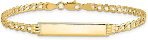 Vista 3 de ICE CARATS 14k Yellow Gold Cuban Id Bracelet Fine Jewelry For Women Gifts For Her