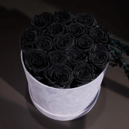 Vista 4 de Prifroti 17 flores en una caja de gamuza de lujo, regalos de cumpleaños para mujeres, flores preservadas, regalo de rosas para el día de la madre