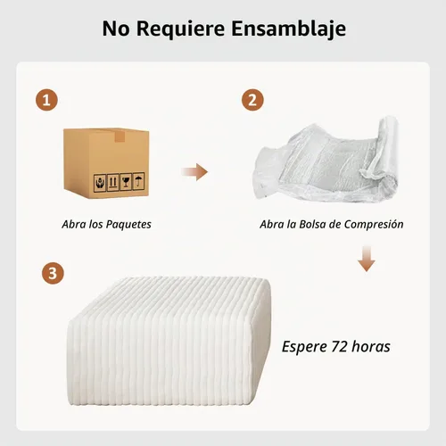 Vista 5 de Sofá modular seccional, sofás deshuesados para sala de estar, sofás en forma de L, sofá de nube seccional, cómodo sofá de pana, con asiento Beige